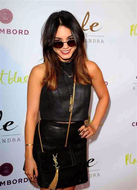 Lovely Ladies In Leather Vanessa Hudgens In A Leather Mini Skirt Red