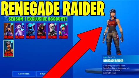 Renegade Raider Fortnite Account