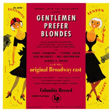 Gentlemen Prefer Blondes Styne Robins Broadway Channing Footlight