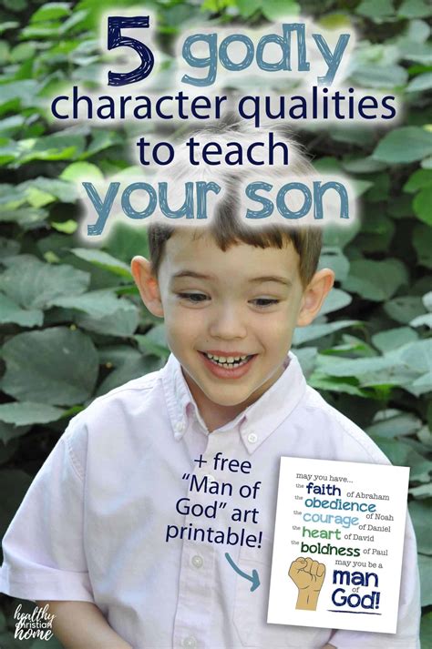 Need Help Raising Godly Sons? 5 Character Traits to Instill {free printable!}