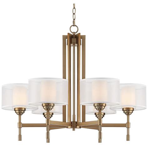Each of our custom chandelier lamp shades come in quantities of 4. Beauchamp 32" Wide Gold Finish Double Shade 6-Light ...