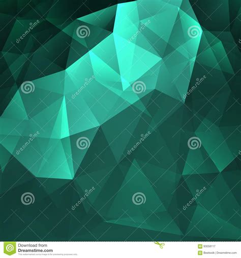 Abstract Turquoise Triangles Background Stock Vector Illustration Of