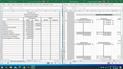 Balanza De Comprobación En Excel Youtube