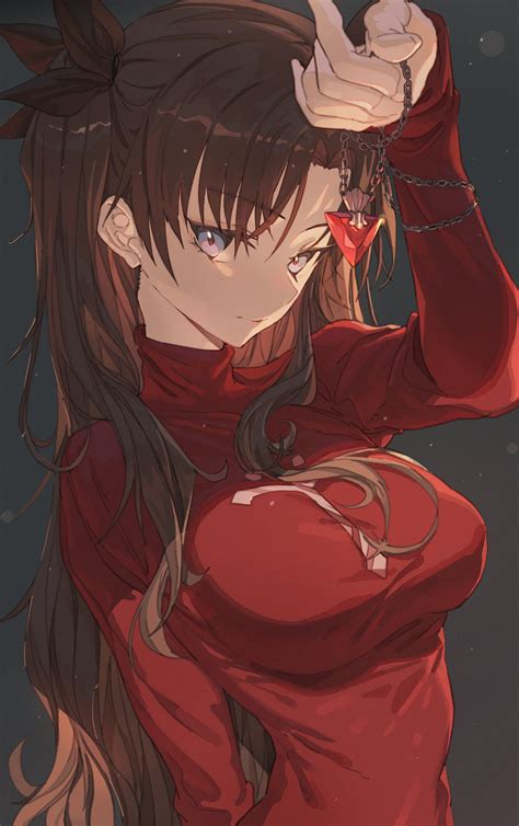 Fate Series Fate Stay Night Fate Stay Night Unlimited Blade Works Anime Girls Red Sweater Long
