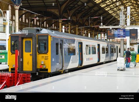 London , Liverpool Street Station , Stansted Express train at Stock