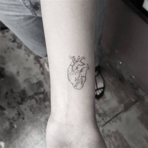 Anatomical Heart Tattoo On The Wrist Anatomical Heart Tattoo Heart