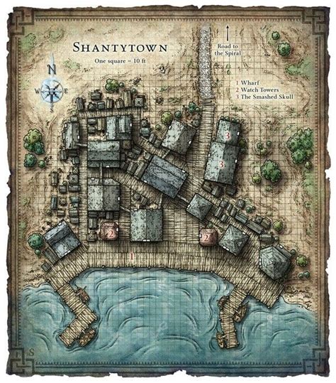 Cidade Envelhecida Fantasy City Map Dungeon Maps Fantasy World Map