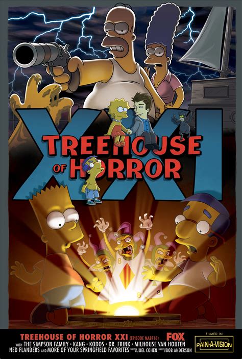 The Simpsons Treehouse Of Horror XXI Promotional Artwork Simpsons Treehouse Of