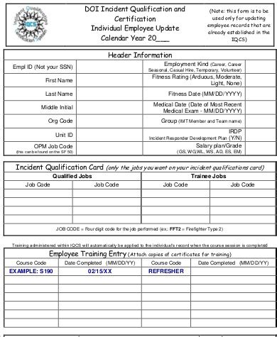 Employee Address Update Form Templates