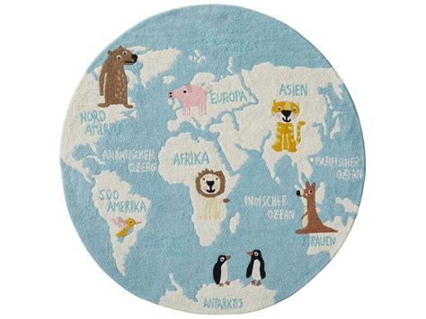 Hast du bis hierhin gescrollt, um die fakten über bio wolle teppich zu erfahren? Kinderteppich "Weltkarte" von HANS NATUR, Durchmesser 114 ...