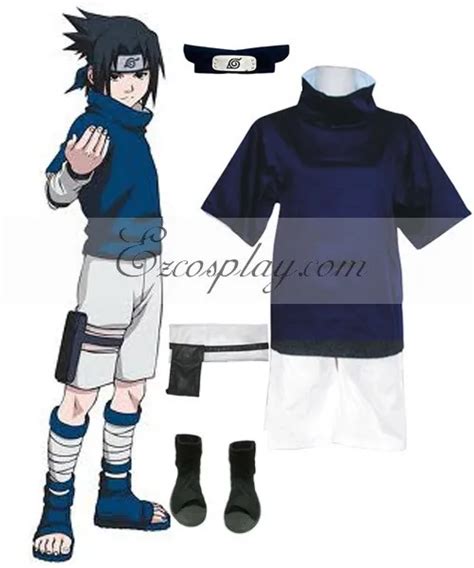 Naruto Uchiha Sasuke Chunin Exam Cosplay Costume E001 In Anime Costumes