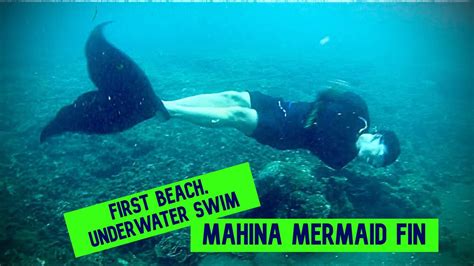 Mahina Mermaid Monofin First Beach Underwater Swim Negros Merman