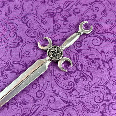 Celtic Triple Moon Sword Hair Stick Hair Pin Etsy