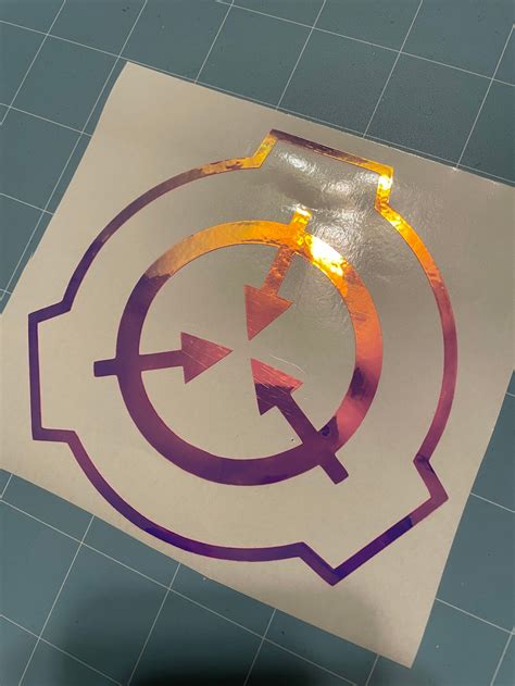 Scp Foundation Holographic Vinyl Decal Sticker Pink Multiple Etsy