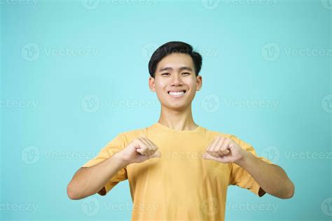 Young Man Proud Excited And Arrogant Pointing Himself With Victory Face
