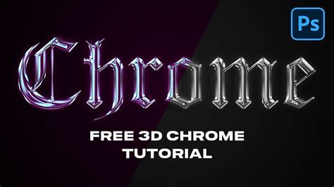How To 3d Chrome Text Effect In Photoshop Free Psd Beginner Friendly