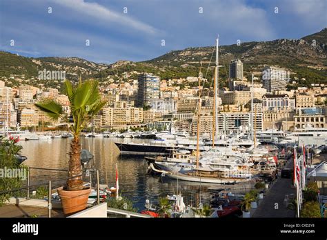 Yacht Marina In Port De Monaco Monte Carlo City Monaco Mediterranean