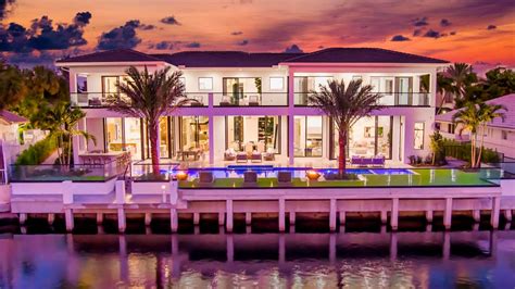 New Architectural Gem Waterfront Mansion Boca Raton Florida 1475 Million Dollars Youtube