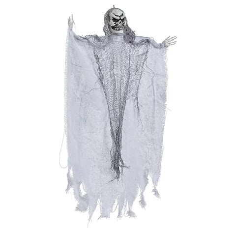 Scary White Grim Reaper Decoration 15in X 24in Party City