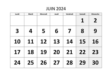 Calendrier Juin 2024 Excel 2023 Calendrier