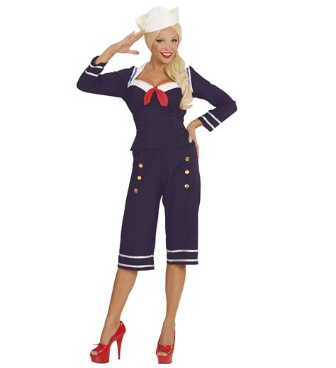 50er Jahre Pin Up Sailor Girl Matrosin Kostüm Verkleidung Matrosendame