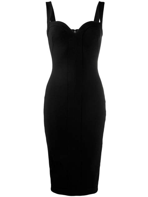victoria beckham sweetheart neckline fitted dress farfetch black dress outfits black dress