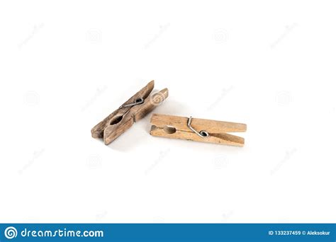Style Isolated Wooden Clothespins Stock Image Image Of Macro Hang