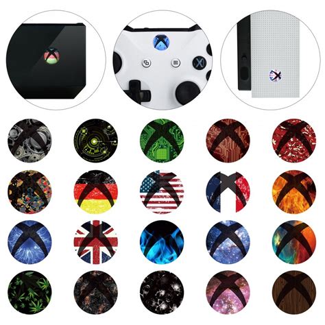 Extremerate 60 Pcs Custom Home Button Power Switch Stickers Skin Cover For Xbox