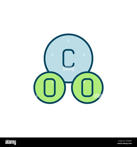 Co2 Chemical Formula Vector Carbon Dioxide Molecule Model Concept