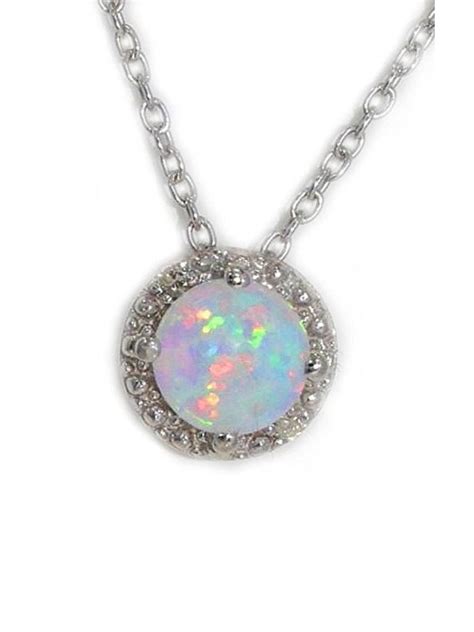 14Kt Gold Opal Necklace Opal Diamond Pendant Opal Dainty Etsy