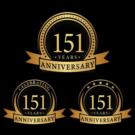 151 Years Anniversary Celebration Logotype 151st Anniversary Logo