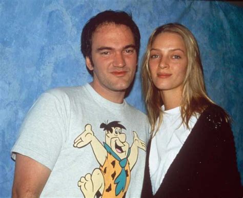 Лауреат каннского фестиваля и победитель премий оскар. Young Quentin Tarantino and Uma Thurman (Görüntüler ile)