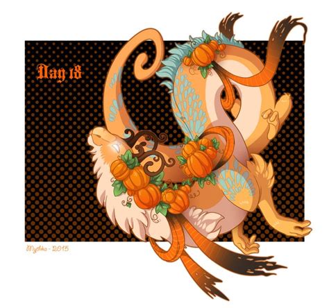 Oct 18 - Pumpkin Patch | Dragon illustration, Mythical creatures art