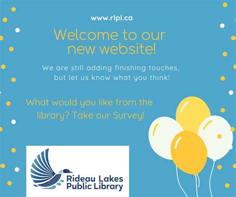 New Website And Survey For 2019 Rideau Lakes Public Library
