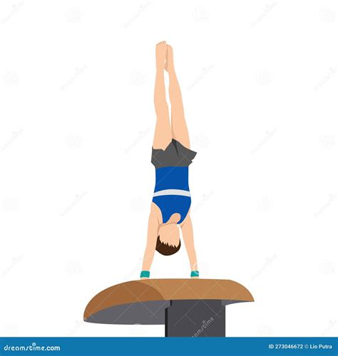 Vault In Gymnastics Vector Illustration 100121612