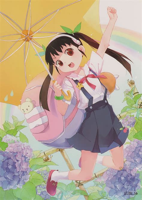 Hachikuji Mayoi Anime Girl Monogatari Monogatari Series HD Phone