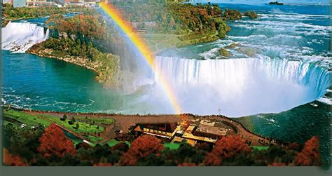 Nice Rainbow Color Of Niagara Falls With River Picsmine