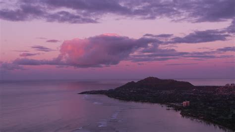 Sunset Over The Ocean In Honolulu Hawaii Image Free Stock Photo