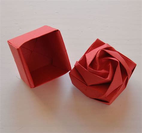 Origami Rose Box Origami Tutorials Origami Easy Origami Rose Box