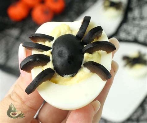 Halloween Party Spider Deviled Eggs Moscato Mom