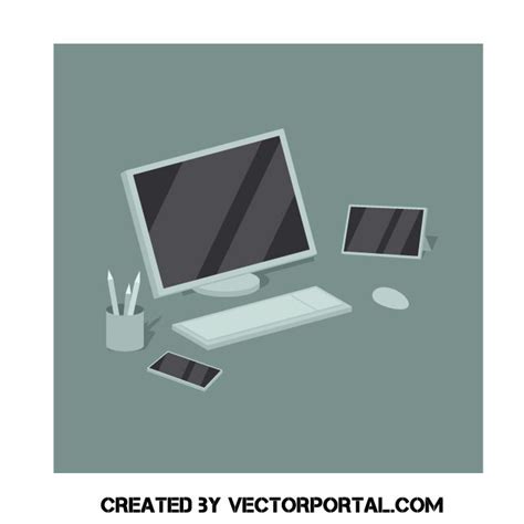 Pc Workstation Royalty Free Stock Svg Vector And Clip Art