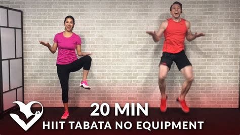 20 Minute Hiit Tabata Cardio Workout No Equipment 20 Min Hiit