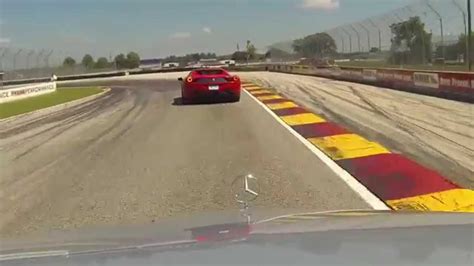 Ferrari 458 speciale revving, accelerations & drag racing! Mercedes Benz E63 AMG vs. Ferrari 458 Italia - Road America Race Track Lap - YouTube