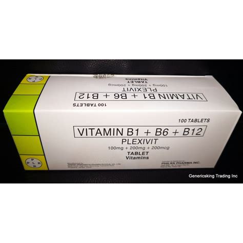 VITAMIN B COMPLEX (VITAMIN B1 + B6 + B12) X 100 TABS | Shopee Philippines