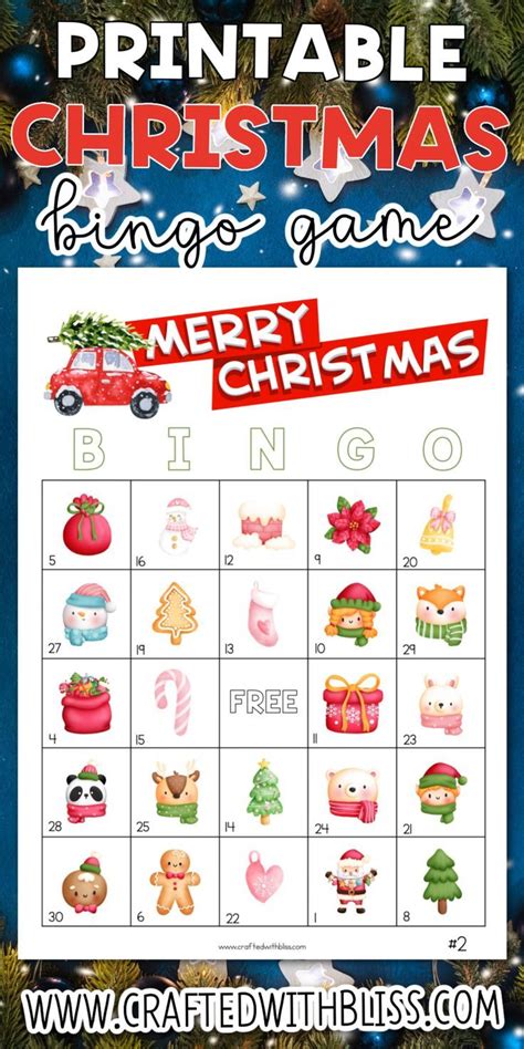 50 Christmas Bingo Cards 5x5 Christmas Bingo Game Etsy Christmas