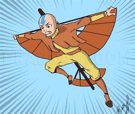 How To Draw Aang Step By Step Drawing Guide By