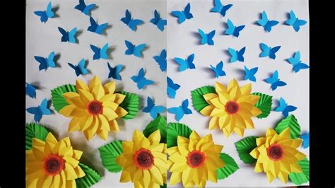 Sunflower Wall Hanging How To Make A Sunflower Wall Hanging With Paper