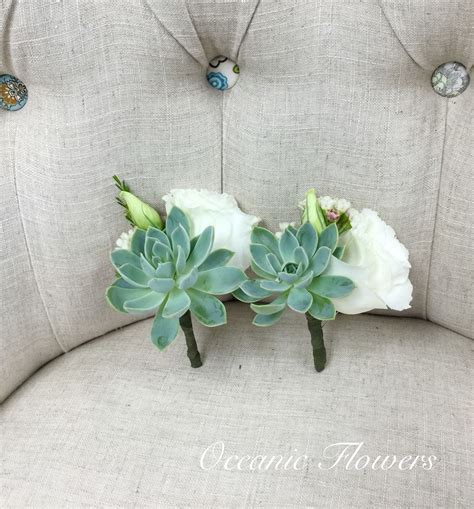 succulents with white lisianthus groomsman boutonnières lisianthus wrist corsage corsages