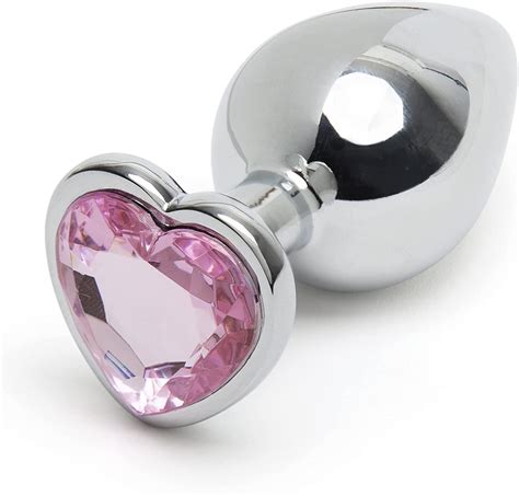 lovehoney jewelled butt plug 3 inch heart shaped metal anal plug smooth and firm anal toy