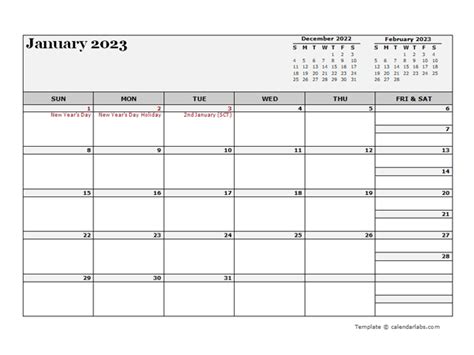 2023 Uk Calendar For Vacation Tracking Free Printable Templates